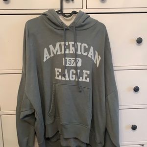 size medium army green American Eagle hoodie